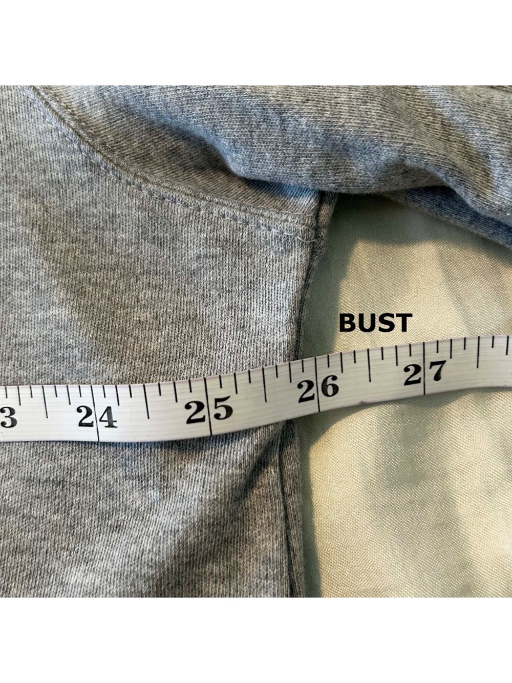 T-SHIRT, MOCK NECK, GREY, SIZE XL, LONG SLEEVES, 100% COTTON, SIDE SLITS, - Picture 11 of 12